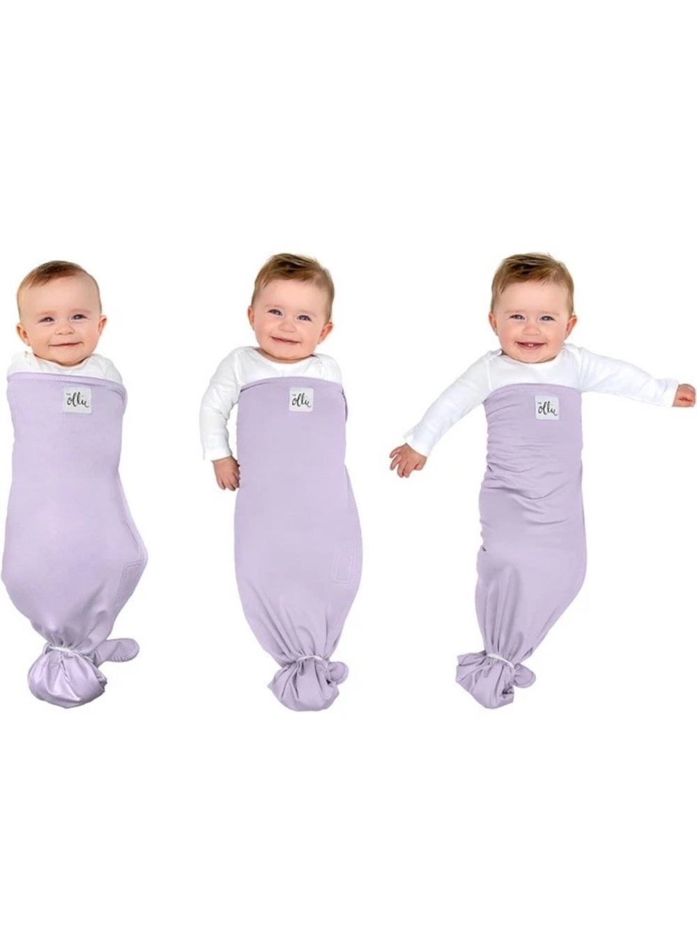 OLLIE World Swaddle One Size Lavender Preowned EXCELLENT Infant baby Wrap EUC